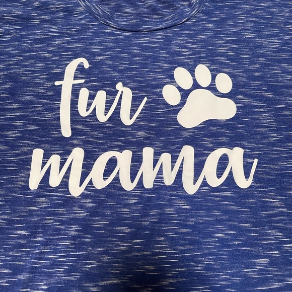 Womens Navy Blue Fur Mama Shirt, Fur Mama T-Shirt, Fur Mama Size XL   JD - Picture 2 of 6